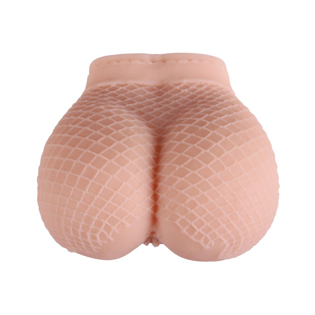 Gerçekçi File Desenli Kalça Mastürbatör – Çift Kanallı, 950 Gram, 16×15.5×9.5 cm