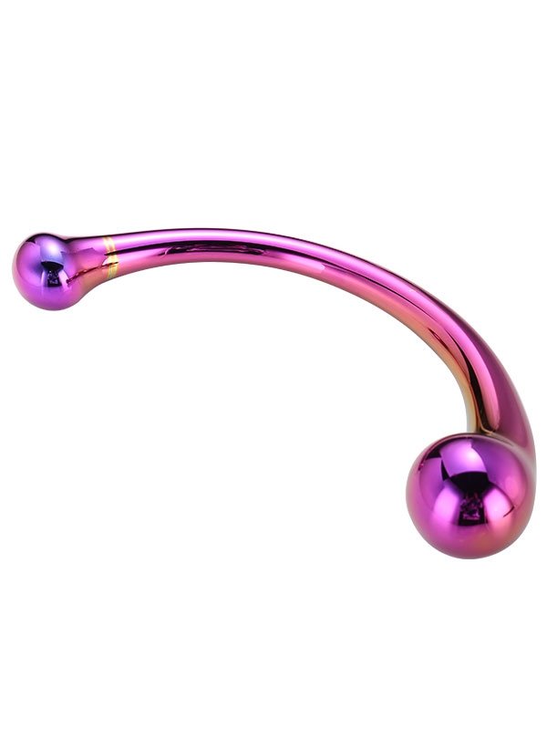 Çift Başlı Lüx Kavisli Cam Dildo