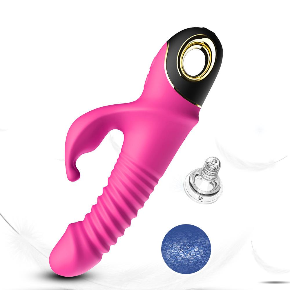 Hareketli Rabbit Vibratör Rose Pembe