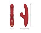 Hareketli Uyarıcılı Rabbit Vibratör Kırmızı