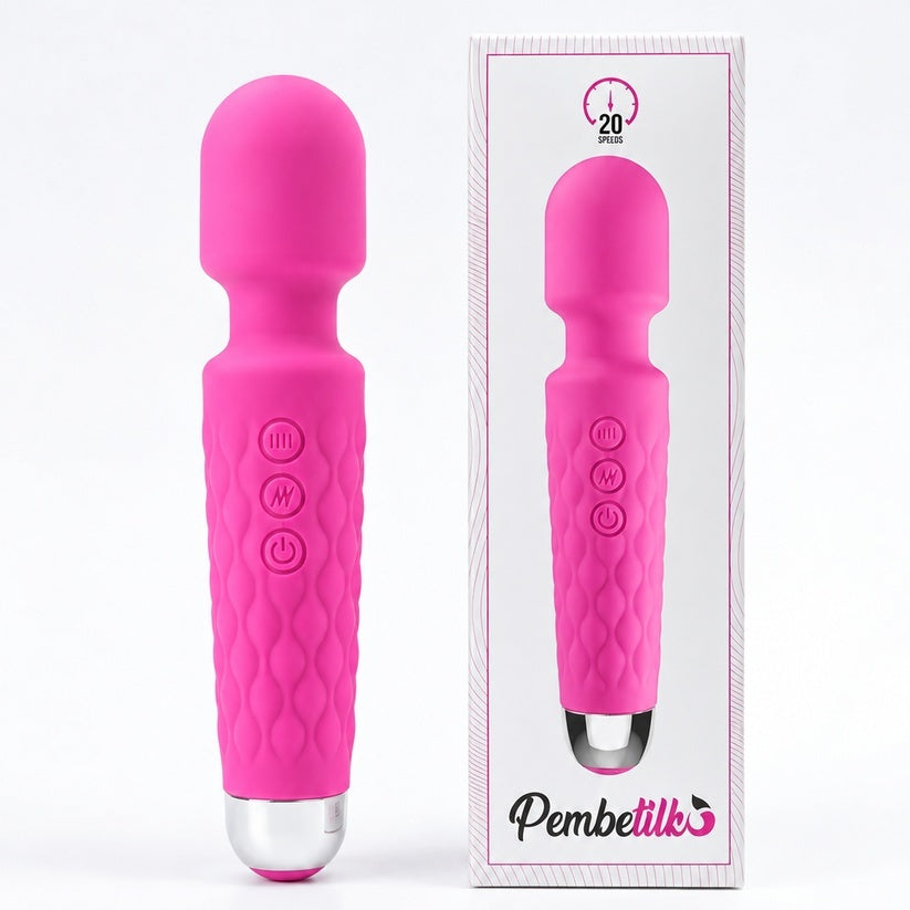 Bükülebilir Başlıklı Wand Vibratör Pembe