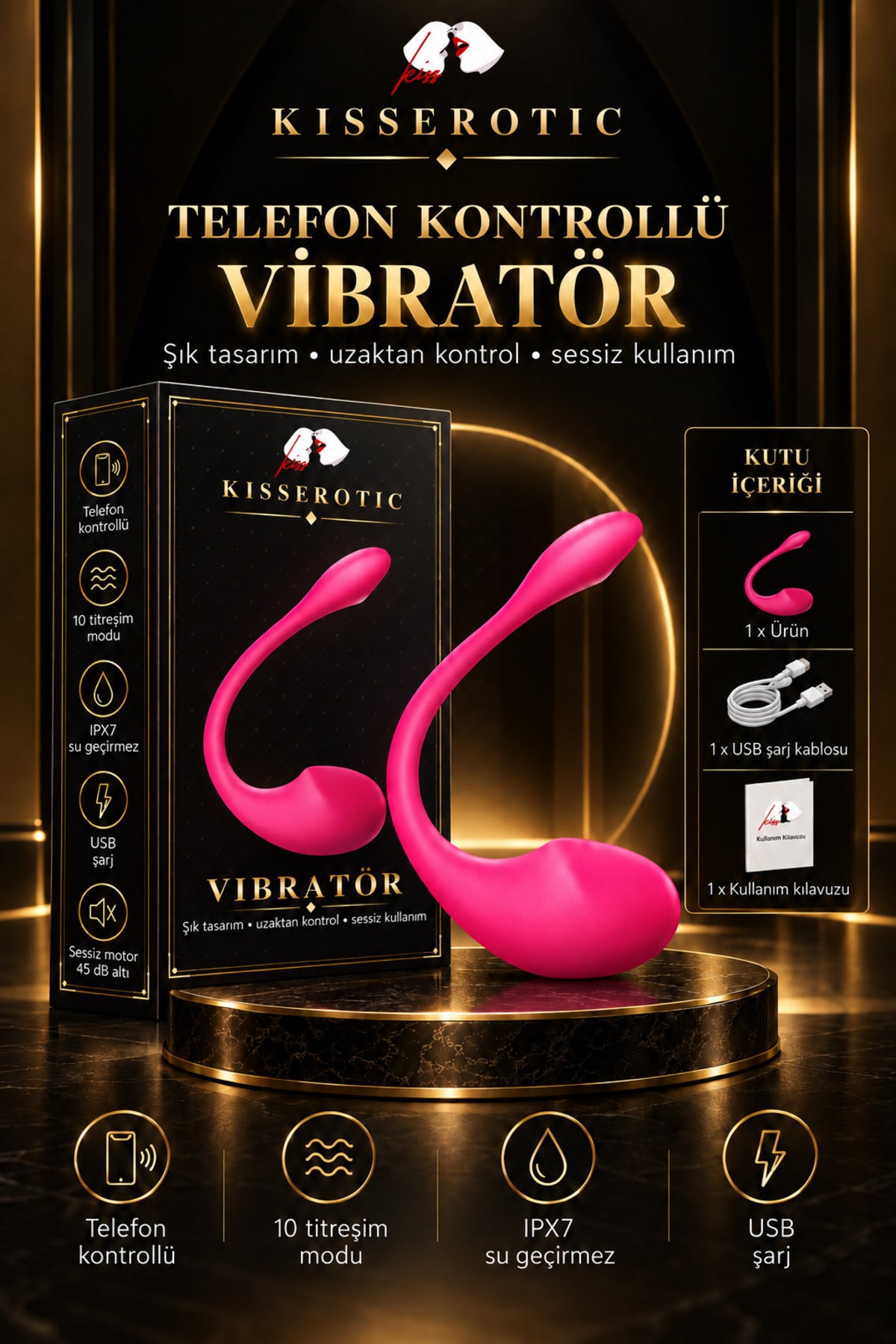 Telefondan kontrollü şarjlı yumurta vibratör — görsel 7