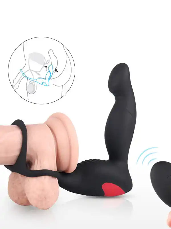 Penis Halkalı Prostat Şarjlı Uzaktan Kumandalı Anal Vibratör