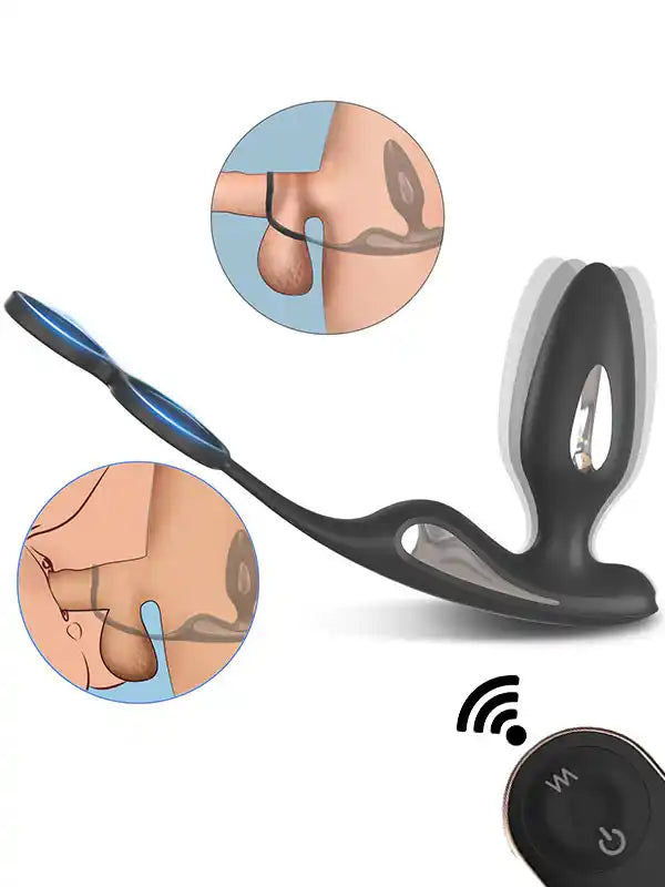 Penis Halkalı Şarjlı Giyilebilir Anal Vibratör