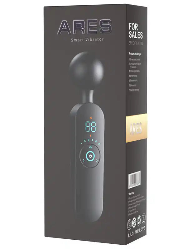 Isıtmalı Şarjlı 12 Titreşim Modlu Wand LCD Ekranlı Vibratör 22 cm