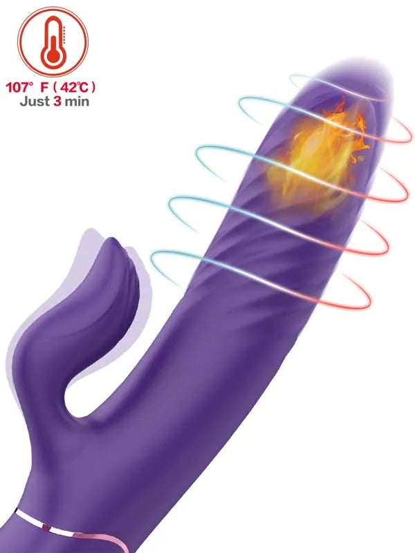 İleri Geri Hareketli Isıtmalı Şarjlı G-Spot Vibratör 21 cm