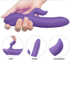 İleri Geri Hareketli Isıtmalı Şarjlı G-Spot Vibratör 21 cm