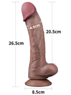 10.5” Dual Layered Platinum Silicone Realistik Penis 26.5 cm