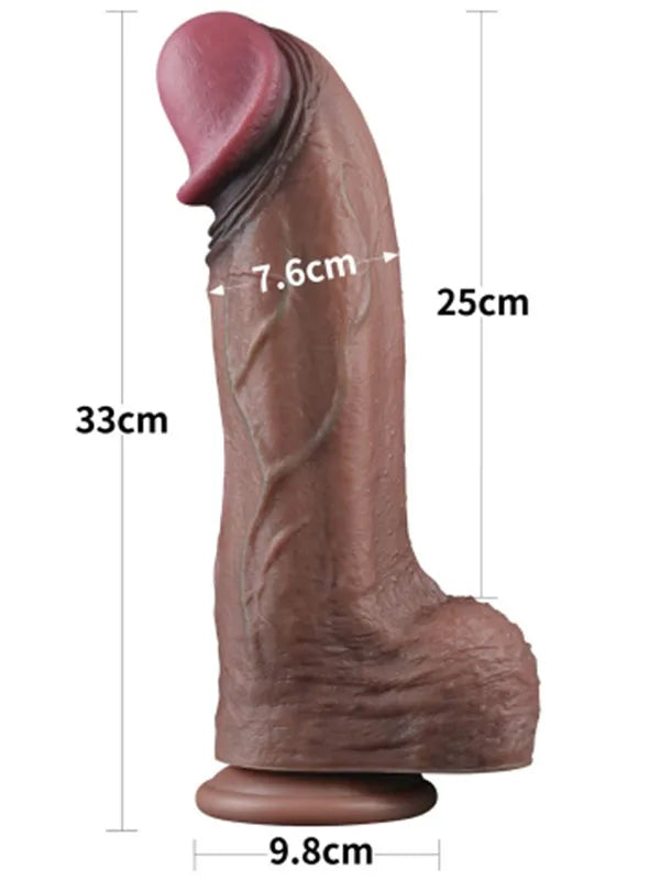 13'' Dual Layered Silicone Cock XXL 33 cm