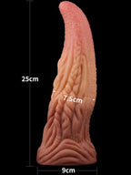 Çift Katmanlı Platinyum Silikon Canavar Dildo 25 cm