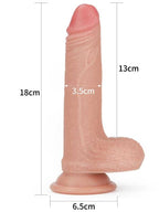 Çift Katmanlı Platinyum Silikon Realistik Dildo 18 cm