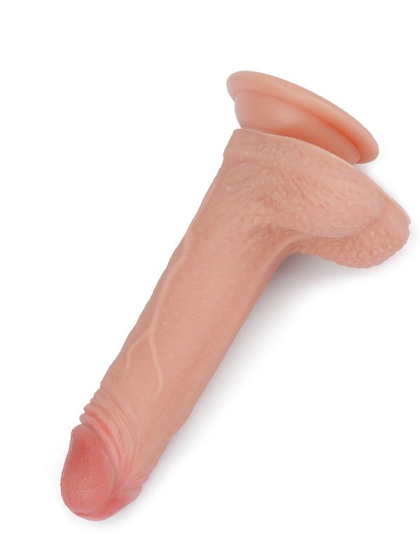 Çift Katmanlı Platinyum Silikon Realistik Dildo 18 cm