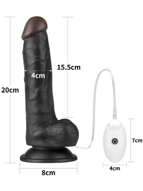 Belden Bağlamalı Titreşimli İçi Dolu 20 cm Siyah
