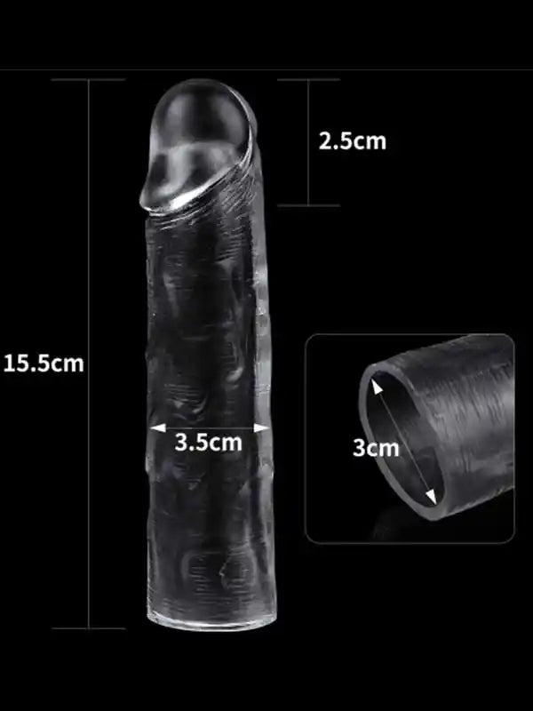 Flawless Şeffaf Penis Kılıfı 2.5 cm Uzatmalı