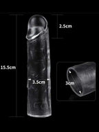 Flawless Şeffaf Penis Kılıfı 2.5 cm Uzatmalı