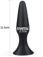 LoveToy Silicone Anal Plug S 11.5 cm Siyah
