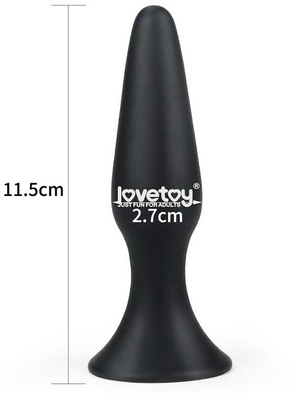 LoveToy Silicone Anal Plug S 11.5 cm Siyah