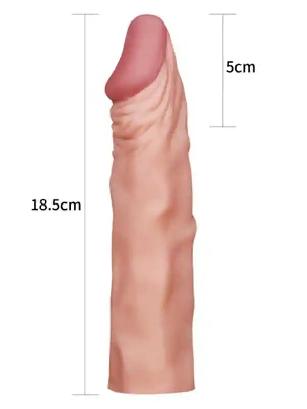 X Tender Gerçekçi Penis Kılıfı 5 cm Uzatmalı