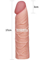 LoveToy X Tender Gerçekçi Dokulu Penis Kılıfı 2.5 cm Uzatmalı
