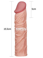 LoveToy X Tender Gerçekçi Dokulu Penis Kılıfı 5 cm Uzatmalı
