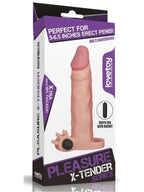 X Tender Titreşimli Realistik Penis Kılıfı 4 cm Uzatmalı