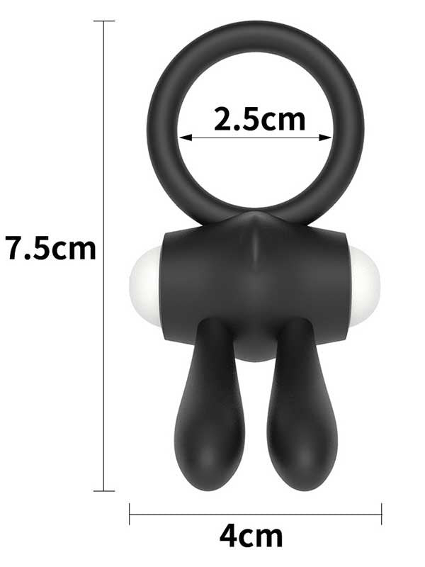 LoveToy Klitoris Uyarıcılı Titreşimli Silikon Penis Halkası
