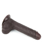 Kayar Derili Çift Katmanlı Gerçekçi Dildo 17.5 cm Siyah