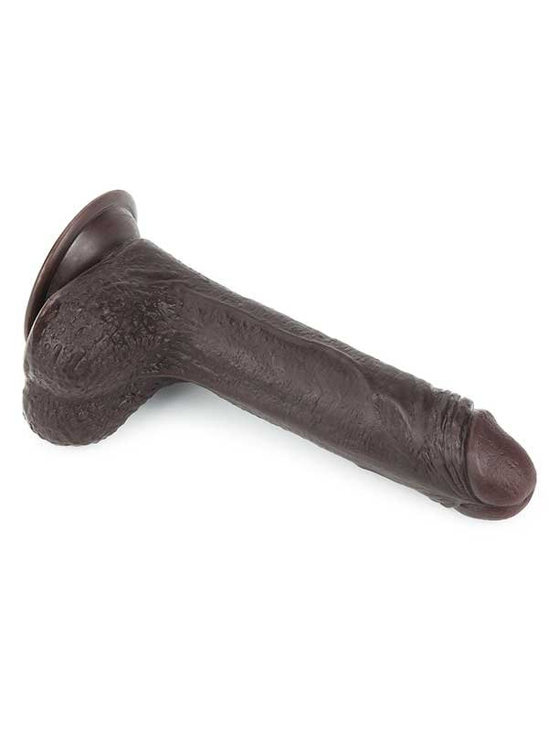 Kayar Derili Çift Katmanlı Gerçekçi Dildo 17.5 cm Siyah