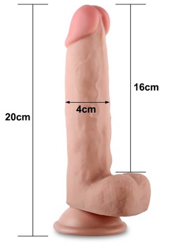 LoveToy Çift Katmanlı Dildo 20 cm