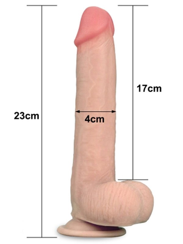 Kayar Derili Çift Katmanlı Realistik Dildo 23 cm
