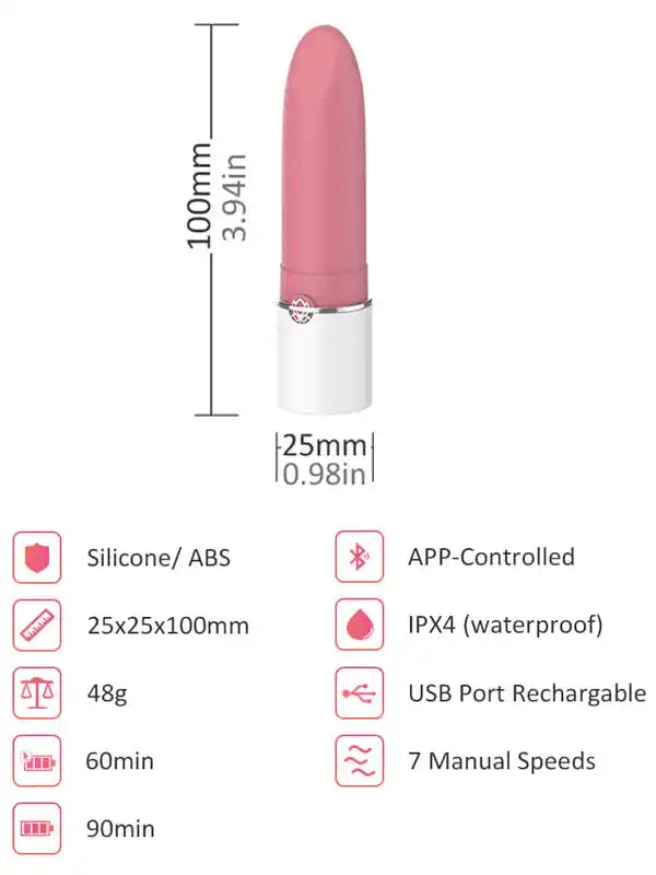 LOTOS Lipstick Telefon Kontrollü Ruj Vibratör