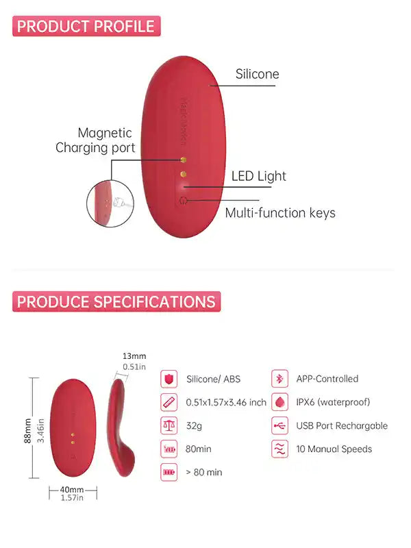 NYX Telefon Kontrollü Çiftler İçin Giyilebilir Vibratör