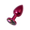 Kırmızı Metal Rainbow Taşlı Anal Plug Küçük Boy