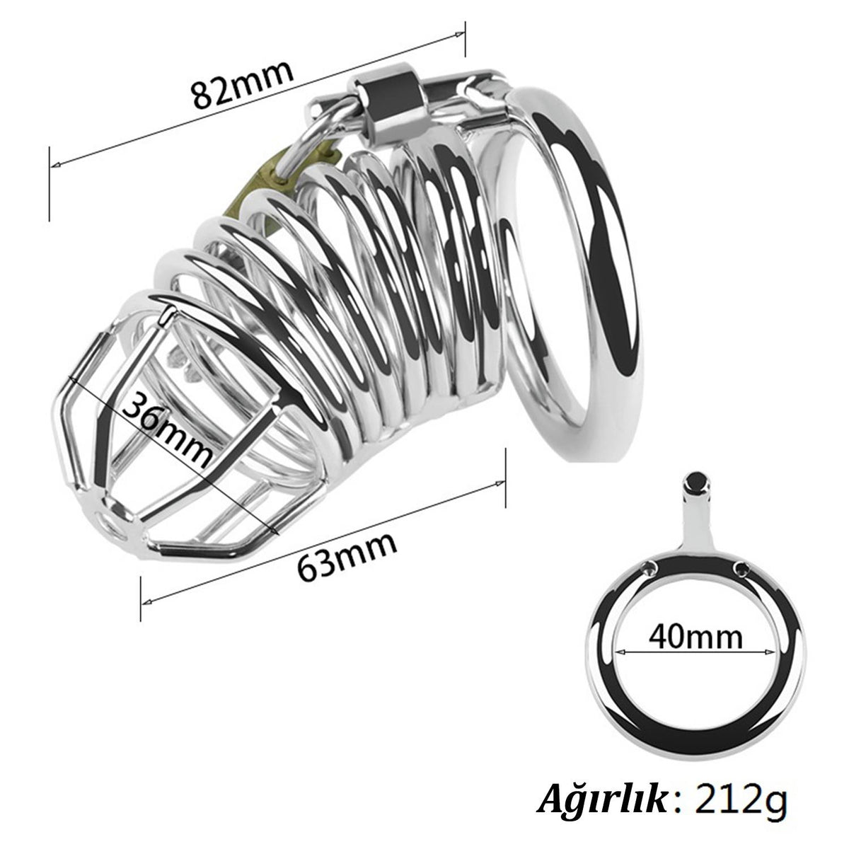 Metalik Penis Kilidi 40mm