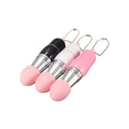 Mini Anahtarlık Vibratör – 3 Başlıklı Kompakt Masaj Cihazı Beyaz