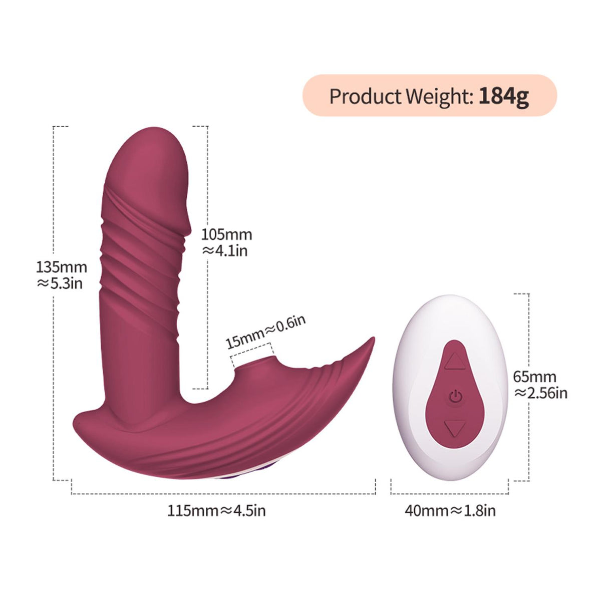 Modern Emişli Hareketli Giyilebilir Vibratör Kırmızı