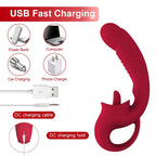 Modern G Noktası Uyarıcılı Vibratör Kırmızı