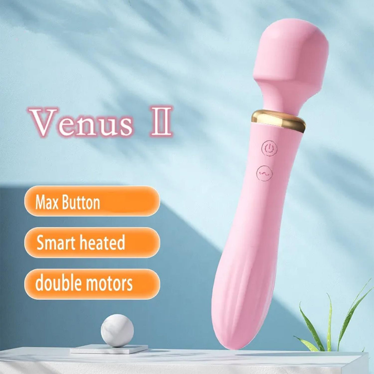 Modern Isıtmalı Wand Vibratör Pembe