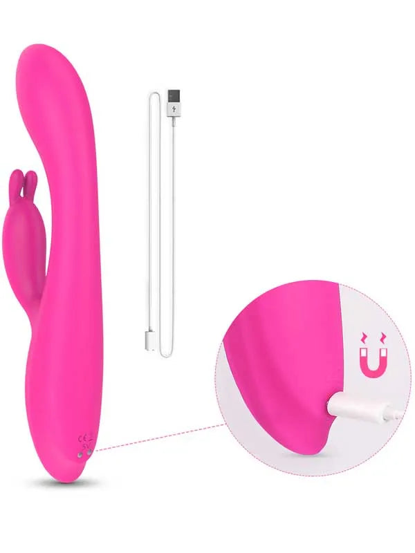 Isıtmalı Şarjlı Güçlü Titreşimli Tavşan Vibratör 22 cm