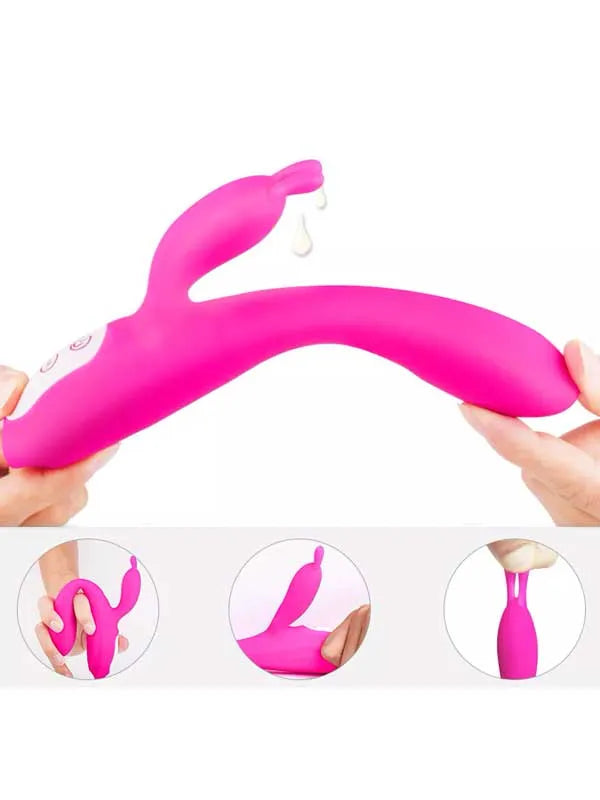 Isıtmalı Şarjlı Güçlü Titreşimli Tavşan Vibratör 22 cm