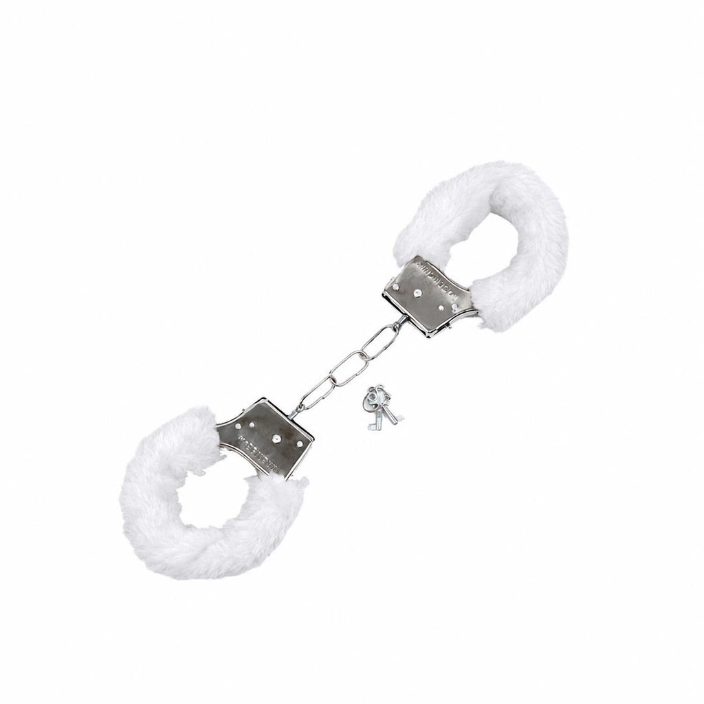 Peluşlu Metal Fantezi Kelepçe Beyaz