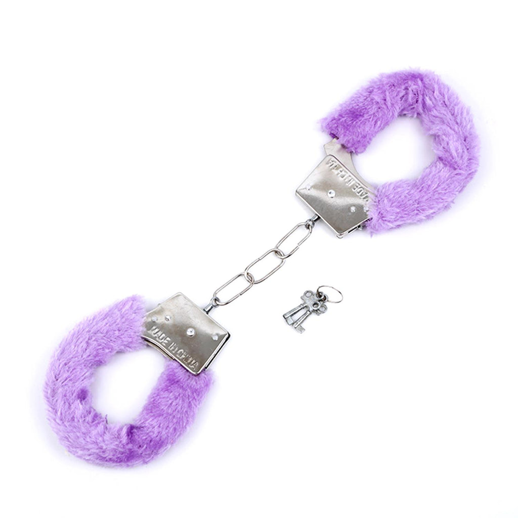 Peluşlu Metal Fantezi Kelepçe Mor