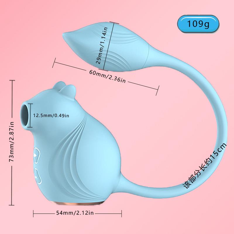 Pembe Tilki Klitoral Uyarıcılı Sincap Vibratör Mavi
