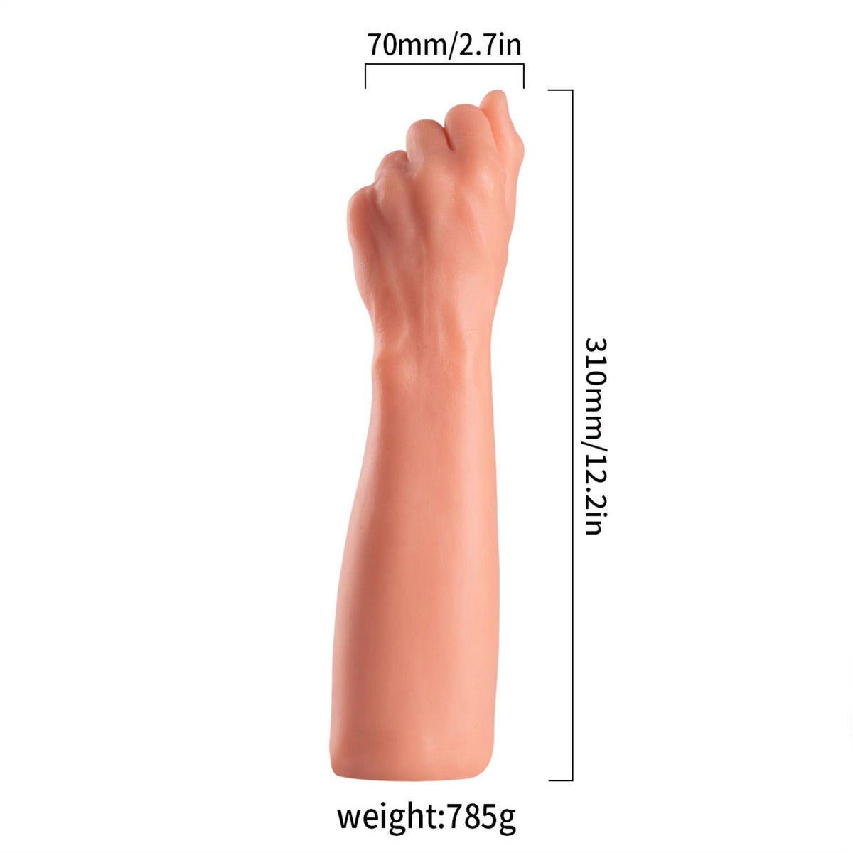 Pembe Tilki Kol Şeklinde Realistik Dildo 32 cm
