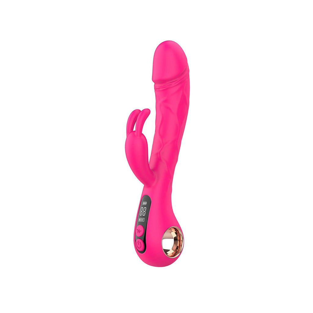 Pembe Tilki LCD Ekranlı 2’si 1 Arada Rabbit Vibratör