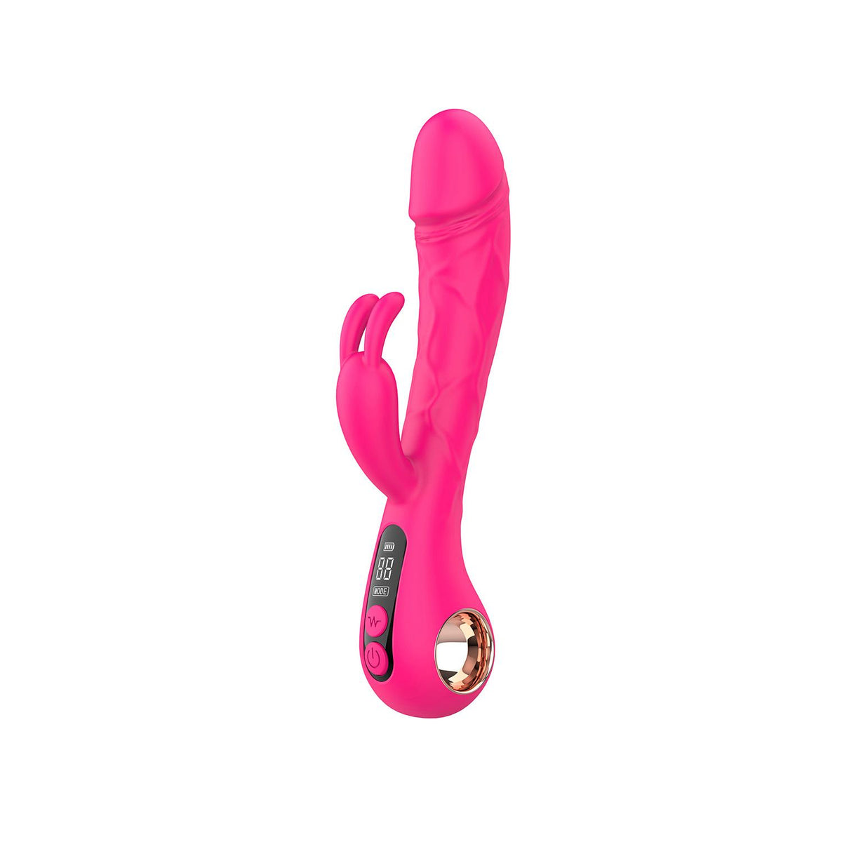 Pembe Tilki LCD Ekranlı 2’si 1 Arada Rabbit Vibratör