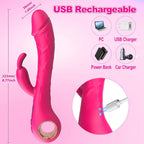 Pembe Tilki LCD Ekranlı 2’si 1 Arada Rabbit Vibratör