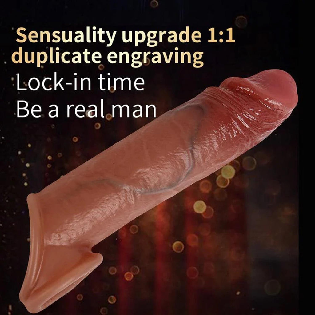 Pembe Tilki Silikon Penis Kılıfı 19 cm