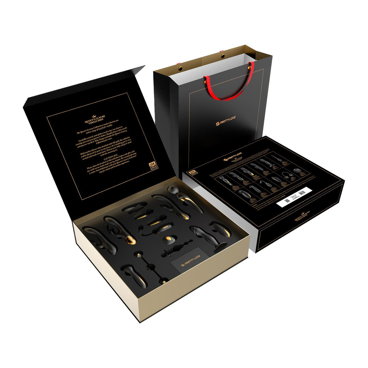 Queen’s Luxury Collection 12 Parça Golden Black Çift Seti