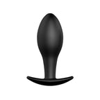 Pretty Love Siyah Kadife Dokulu Silikon Anal Plug